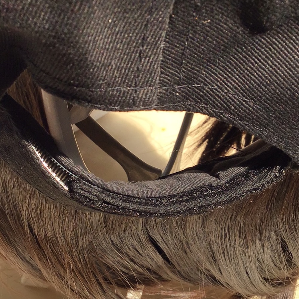 UNAVAILABLE DK BRN BALL CAP WIG, NWOT . - Picture 3 of 7